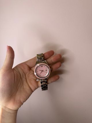 Reloj Emporio Armani Rosa y Plateado
