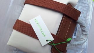 Mochila estilo Longchamp Beige/Marrón