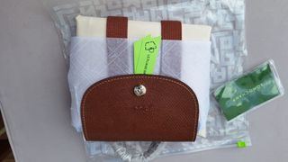 Mochila estilo Longchamp Beige/Marrón