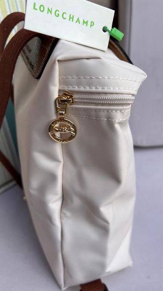 Mochila estilo Longchamp Beige/Marrón