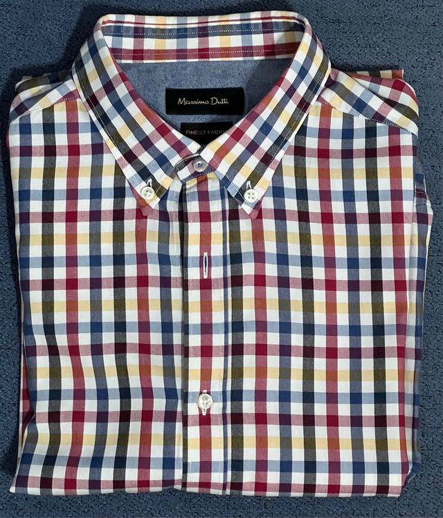 Camisa de cuadros varios colores. Massimo Dutti.