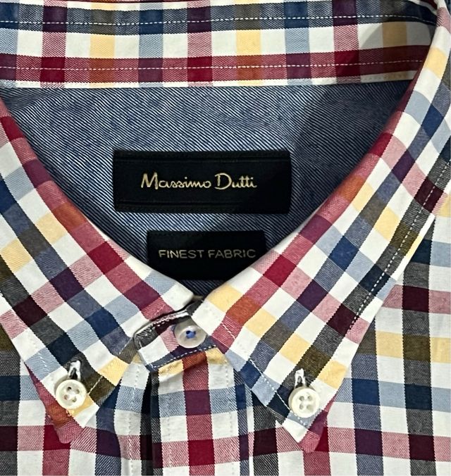 Camisa de cuadros varios colores. Massimo Dutti.