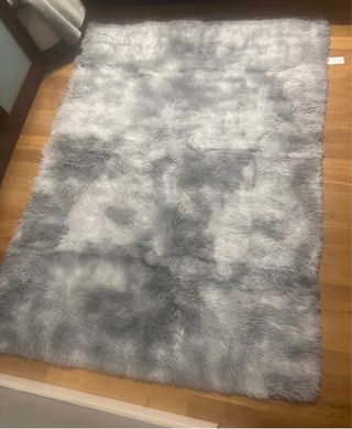 alfombra pelo gris de 120 x160