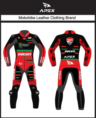 Traje de cuero Ducati para moto