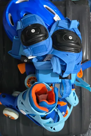 Casco y protecciones patines infantiles
