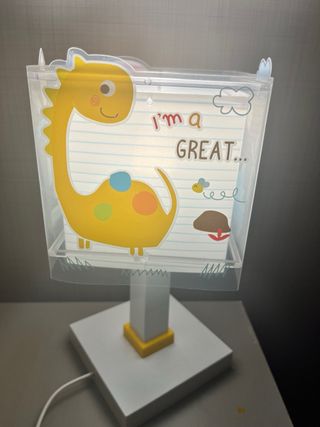 Lámpara infantil dinosaurio y palmera