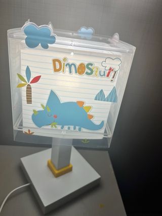 Lámpara infantil dinosaurio y palmera