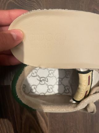 Zapatillas Gucci Beige y Verde Originales, nuevas