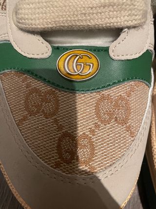 Zapatillas Gucci Beige y Verde Originales, nuevas