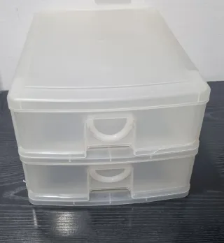 Cajonera de plástico con 2 cajones