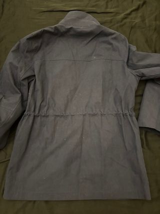 Parka azul marino de algodón