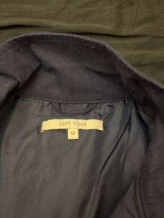 Parka azul marino de algodón