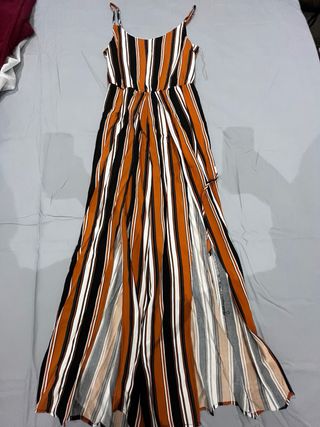 Mono AMISU rayas negro y marrón Talla 32