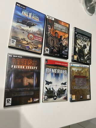 Lote 6 Juegos PC: Will of Steel, Commandos, Medal