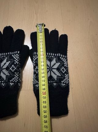 Guantes Zara Invierno Unisex Negro/Gris