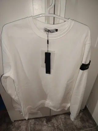 Sudadera Stone Island Blanca Talla M