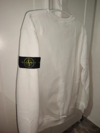 Sudadera Stone Island Blanca Talla M