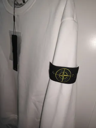 Sudadera Stone Island Blanca Talla M