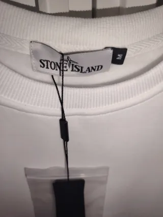 Sudadera Stone Island Blanca Talla M