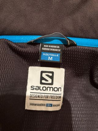 Anorak Esquí Mujer Salomon Rojo y Azul y pantalón