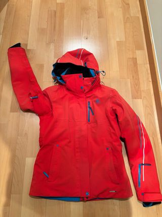 Anorak Esquí Mujer Salomon Rojo y Azul y pantalón