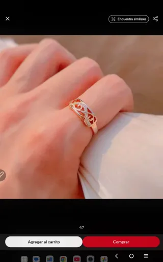 Conjunto Oro Laminado 585 Anillo Talla 18