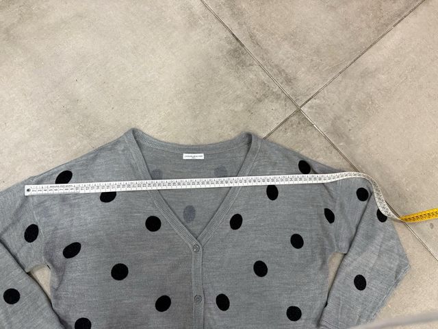 Cardigan donna pois grigio