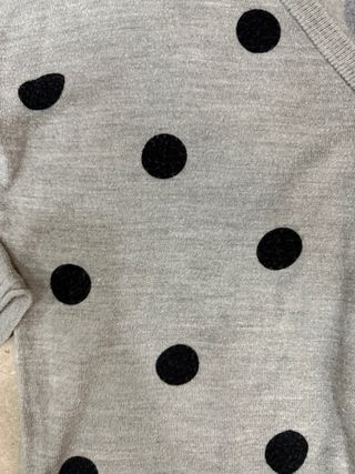 Cardigan donna pois grigio