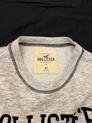 Sudadera Hollister Gris Talla XS oversize