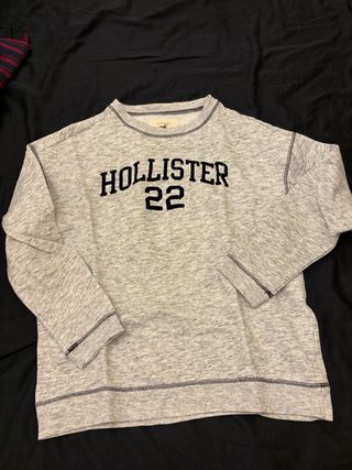 Sudadera Hollister Gris Talla XS oversize