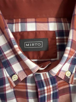 Camisa Mirto cuadros marrón, azul marino, blanco
