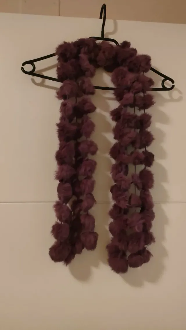 Bufanda de pelo morada