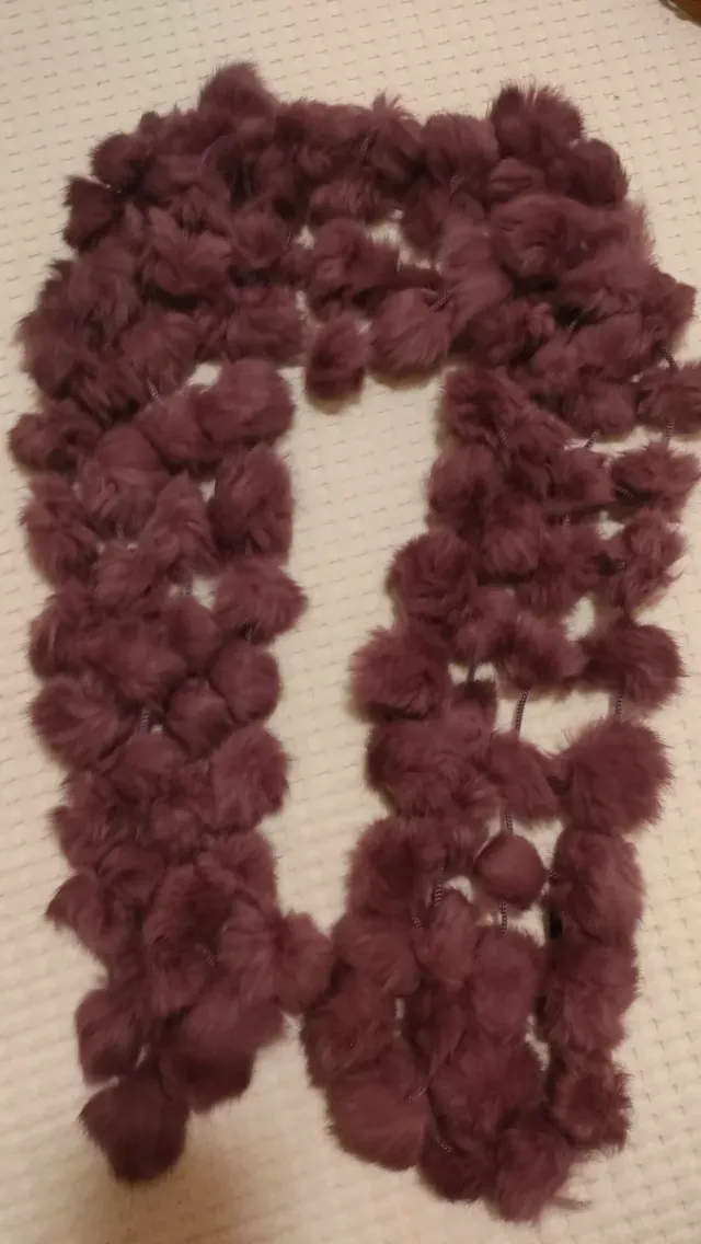 Bufanda de pelo morada