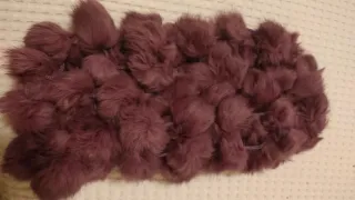 Bufanda de pelo morada