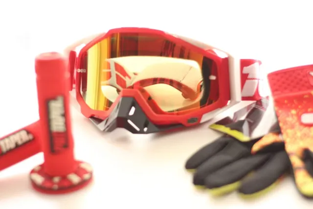 Pack Motocross Gafas, Guantes y puños.