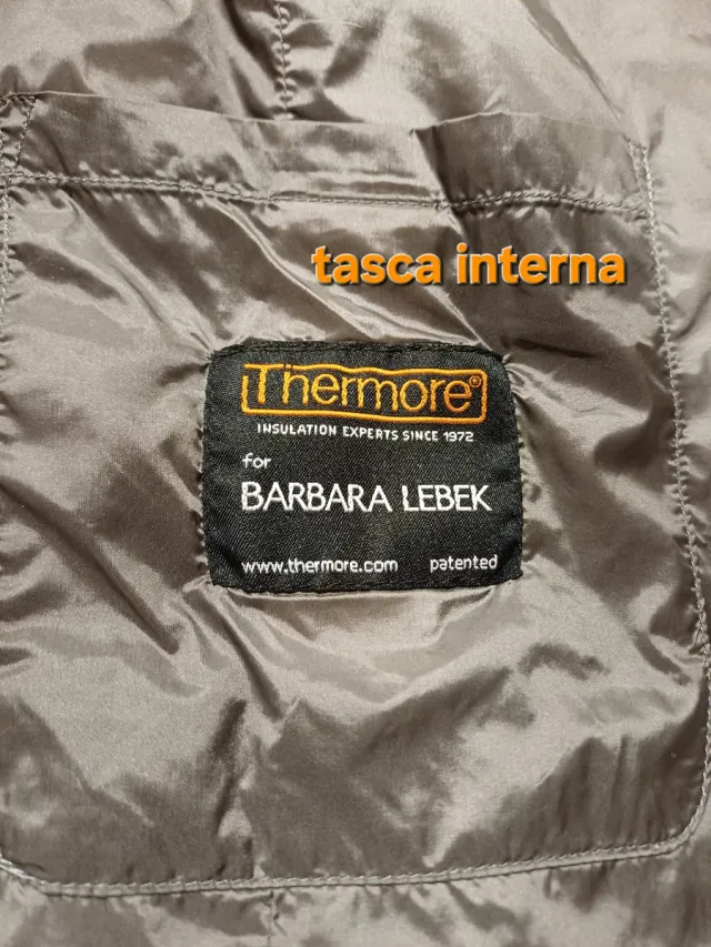 Piumino Barbara Lebek donna tg 56 col. tortora.