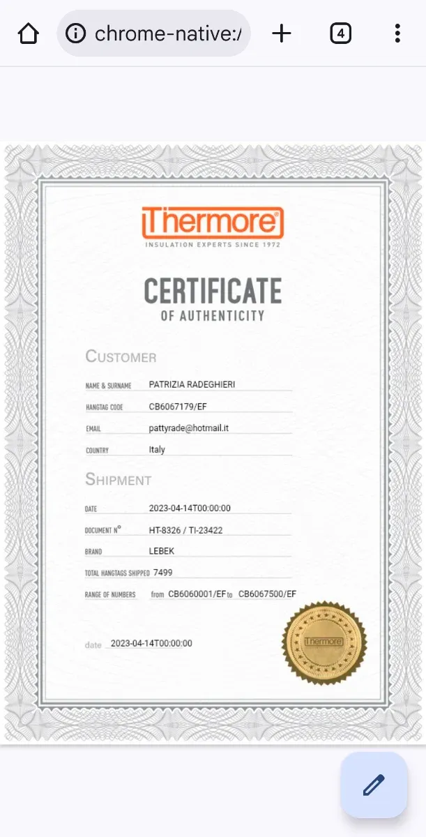 Piumino Barbara Lebek donna tg 56 col. tortora.