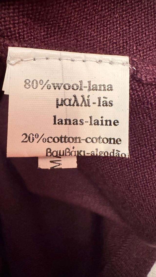 Maglia donna vinaccia con perline