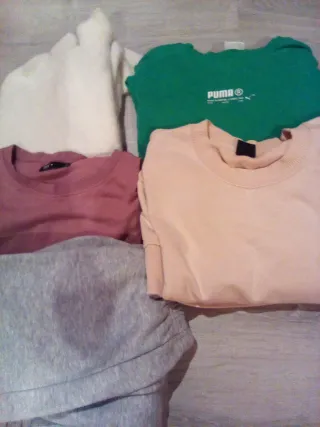 Conjunto chándal gris y polerones