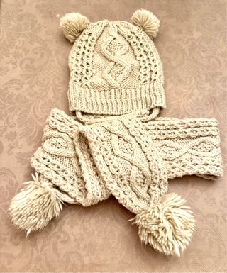 Set sciarpa e berretto in lana per bambini