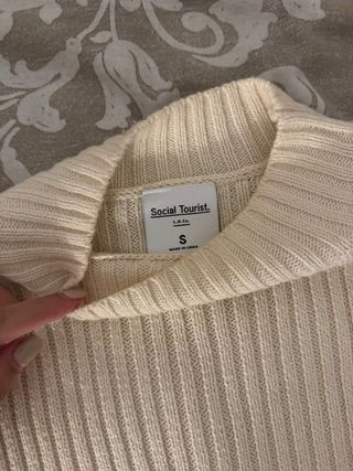 Jersey de punto sin mangas beige - Social Turist