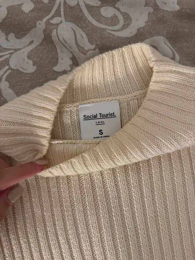 Jersey de punto sin mangas beige - Social Turist