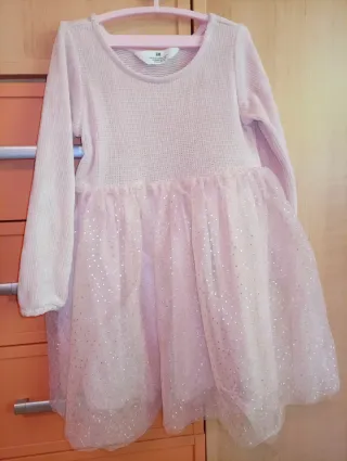 Vestido H&M tul rosa niña. Talla 4/6
