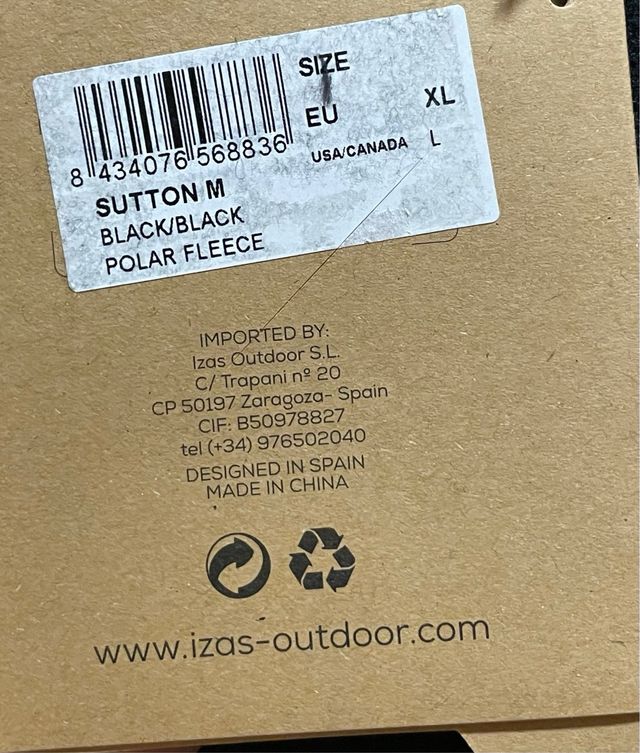 Forro Polar Izas Negro a Estrenar