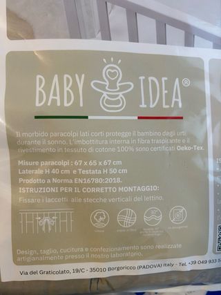 Paracolpi lettino grigio tortora