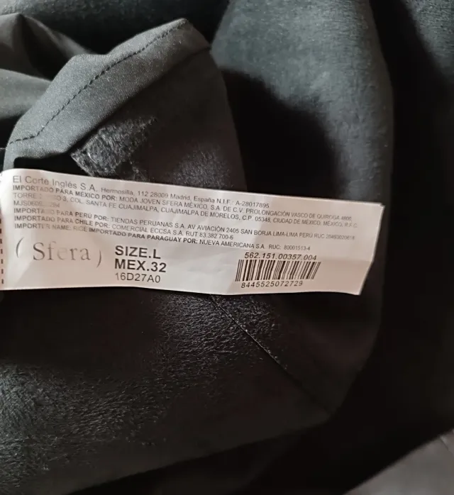 Falda larga polipiel negra Sfera L