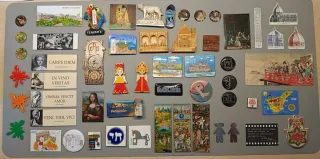Lote de 55 imanes de viajes