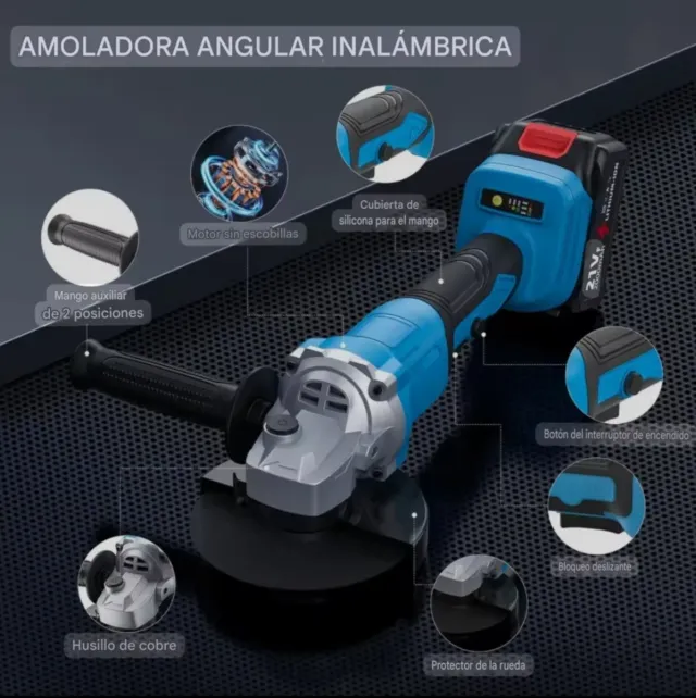 Lixadeira Angular Sem Fio com 2 Baterias