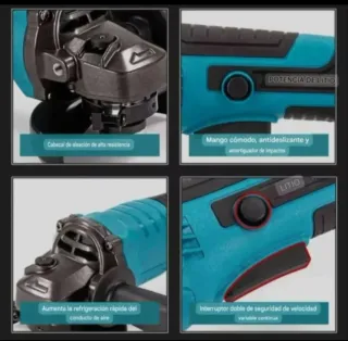 Amoladora Angular Inalámbrica 2 Baterías