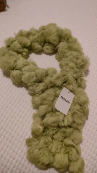 Bufanda de pelo verde